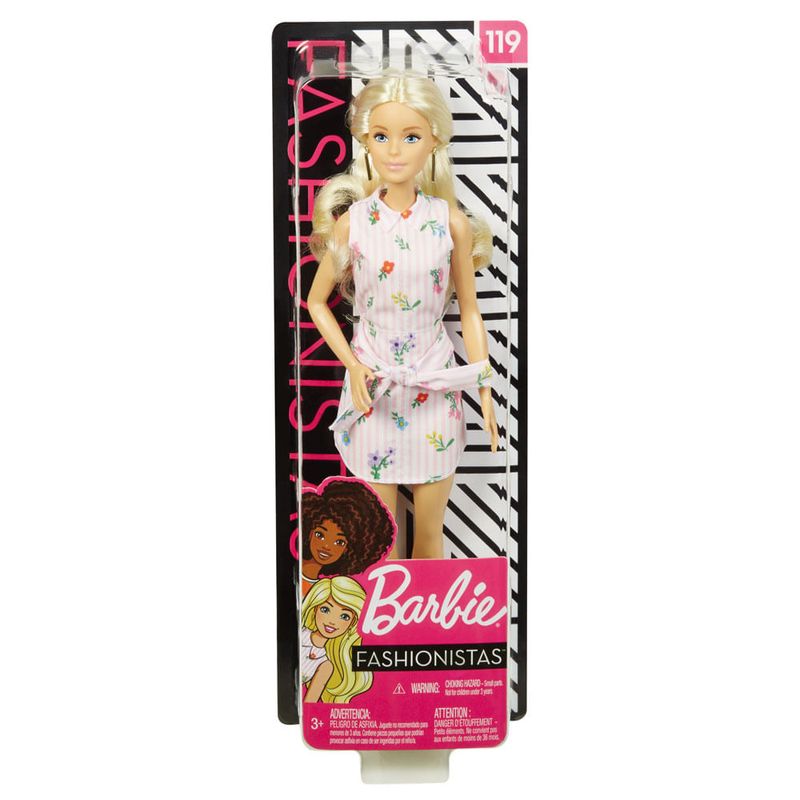 Boneca Barbie Fashion Loira Vestido Rosa Mattel Original