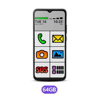 Celular do idoso 64GB com Internet e WhatsApp letras e números grandes 4G