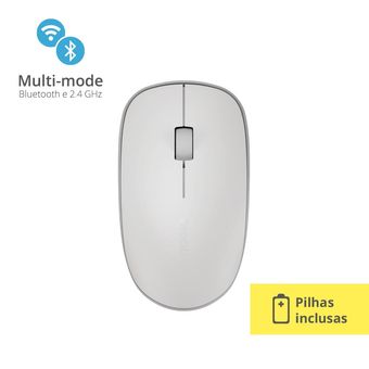Mouse Rapoo Bluetooth + 2.4 ghz White s/ Fio Pilha Inclusa M200 - RA012X [Reembalado]