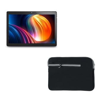 Combo Tablet U10 Prata 4G 10.1” 64GB 3GB RAM Com Google Kids Space + Case Neoprene Preta para Tablet até 10,5" Multi - NB386K
