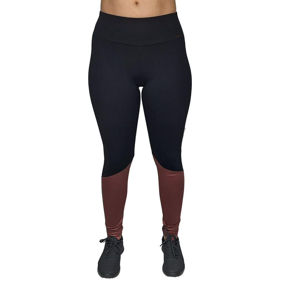 Calça Legging Com Recorte Cirrê e Tule Selene