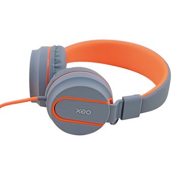 Fone de Ouvido - Headset Neon - HS106 - Cinza e Laranja - OEX